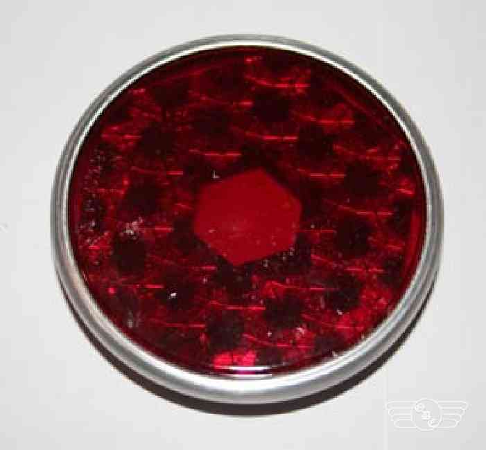 Rücklichtglas rot mit Alueinfassung